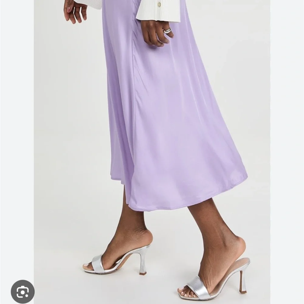 L’AGENCE Clarisa Maxi Skirt Size M NWT Lavender - Picture 11 of 12